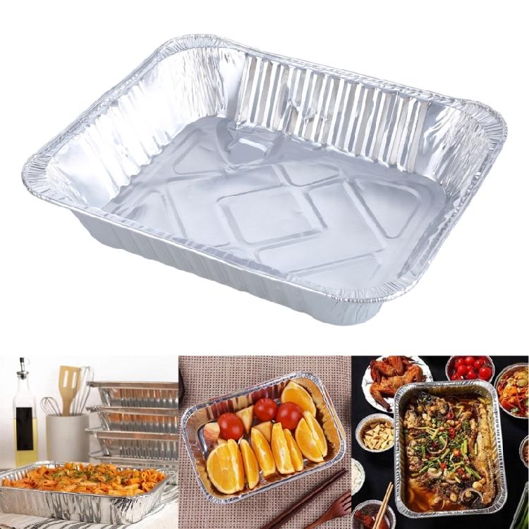 Bulk Pack of 10 Foils Pans Disposables BBQ Tray Takeaway Container Box Cookware