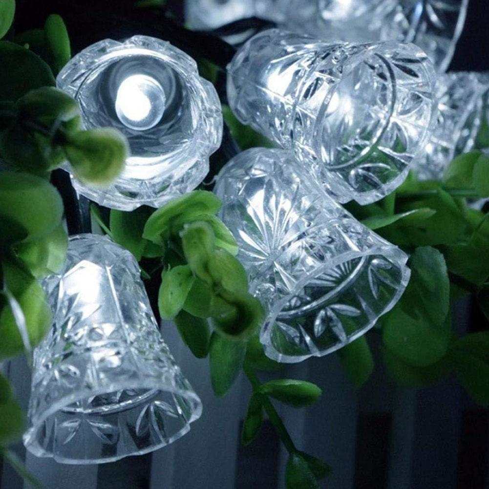 20LED Christmas Jingling Bell Solar String Lights Outdoor Waterproof String Lights Carved Festival Decorative Lamps color#1
