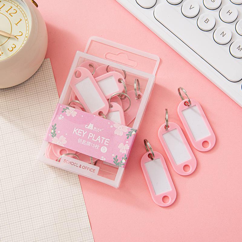 

Цветной пластиковый брелок с номером отеля, удостоверением личности багажа и подвеской 15 pieces/box вишневый розовый