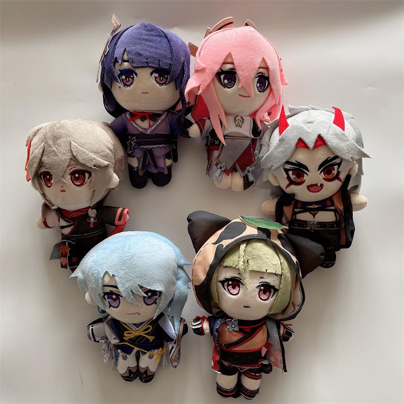Schnelle Lieferung 20cm Genshin Impact Ayato Sayu Puppe Stofftier Anime Plüschtier Kazuha Yae Miko Scaramouche Cosplay Requisiten Plüschtiere