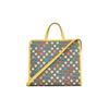 Handbag Love Printed Presbyopia Logo, Canvas and Leather, Tote Bag, Tote Bag, Shopping Bag, Shoulder Crossbody Handbag, Children's Bag, Ebony