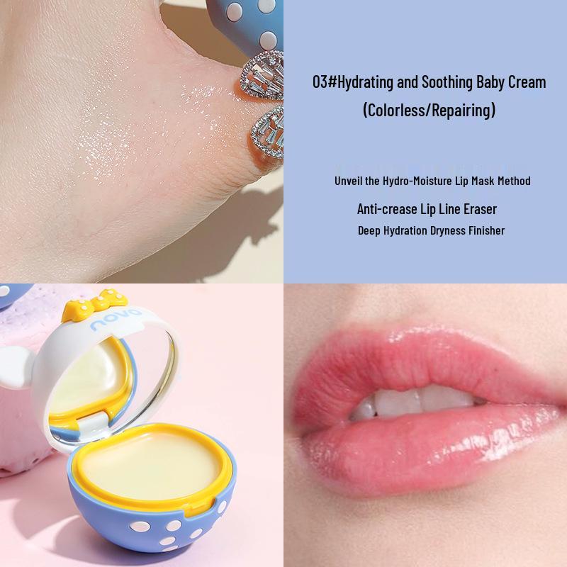 NOVO Ultra-Soft Cute Bear Hydrating Lip Mask: Moisturizing Gel, Lipstick Base & Balm