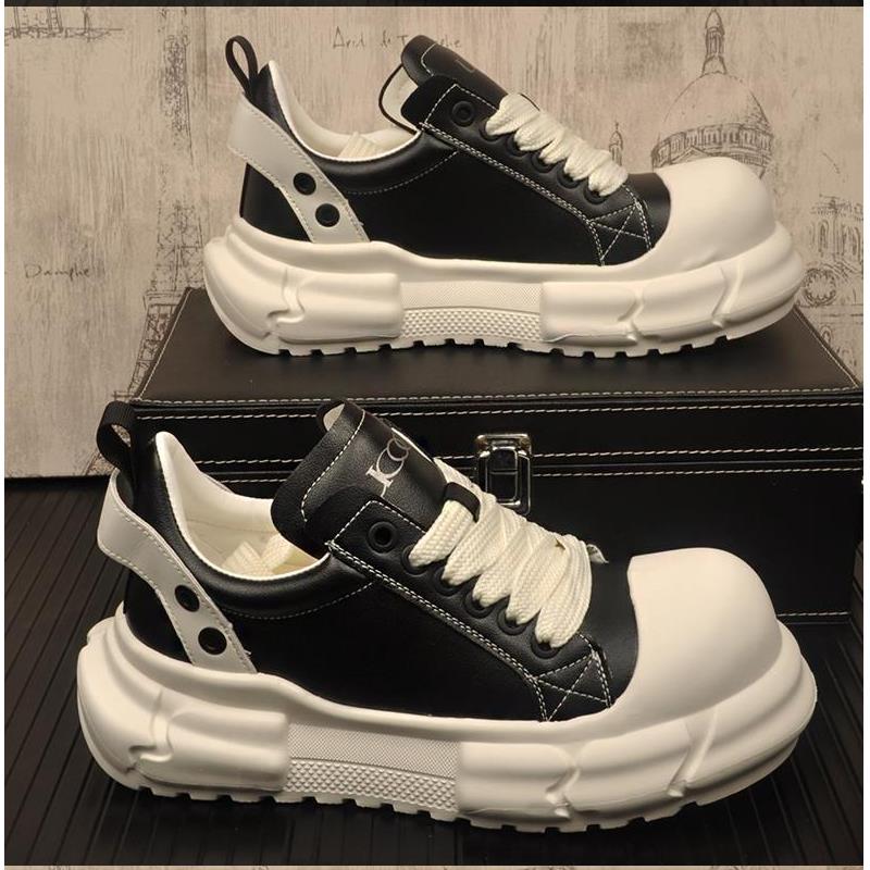 

New Four Seasons Thick Bottom Versatile Casual Board Shoes Fashion Height Increased Sports Shoes Anti Slip Board Shoes 43 чорний