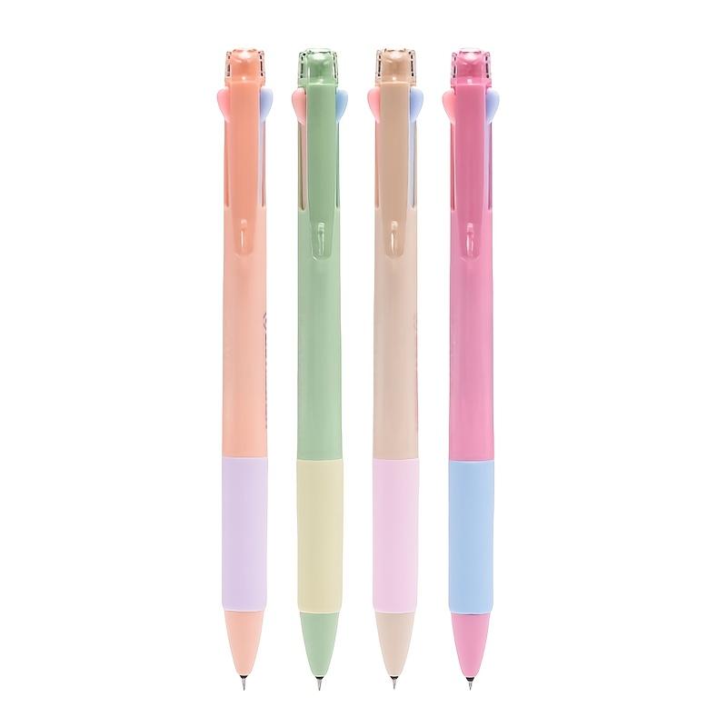 

3-Color Clickable Highlighter Pens, Black/Red, 0.5mm Office Learning Business Signature Pen
