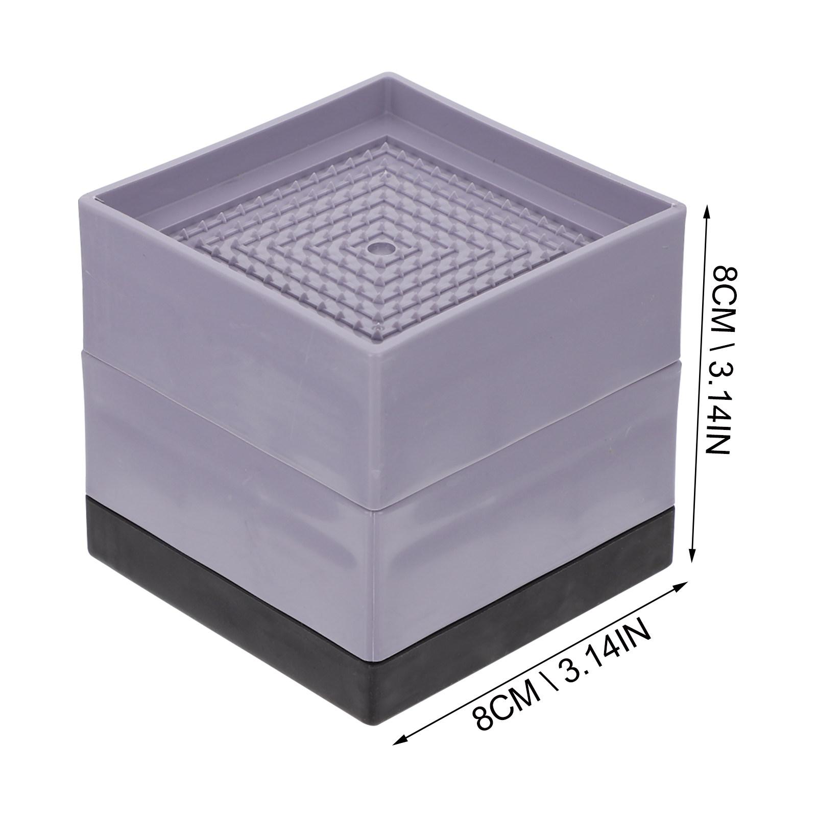 2Pcs Furniture Heightening Cushion Heavy Duty Bed Sofa Table Chair Riser Pad Floor Protector Furniture Heightening Accessory серый