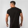 Fashion Plain Tops Tees Fitness Mens T Shirt Short Sleeve Muscle Joggers Bodybuilding T Shirt Male Gym Clothes Slim Fit Shirt
