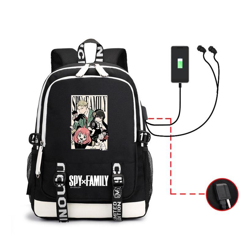 Riman, Spy Play House School Bag Usb Large Capacity Adult Double Shoulder Back