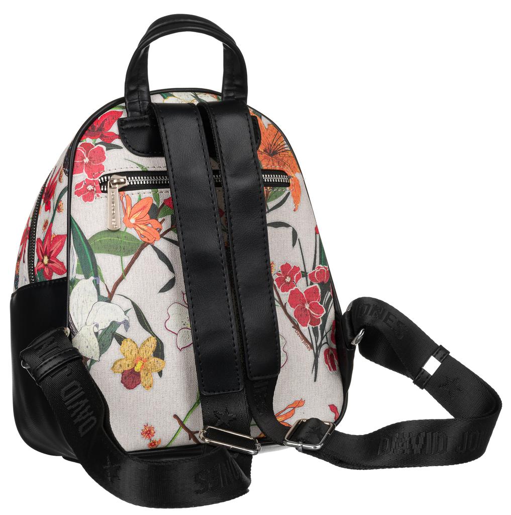 Women's Urban Backpack with a Floral Pattern - David Jones