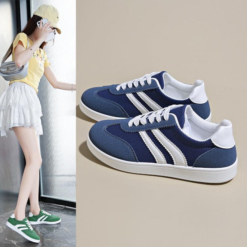 Autumn and Winter Women's Shoes, Women's Sneakers, White Sneakers, Low-top Round-toe Lace-up Casual Shoes