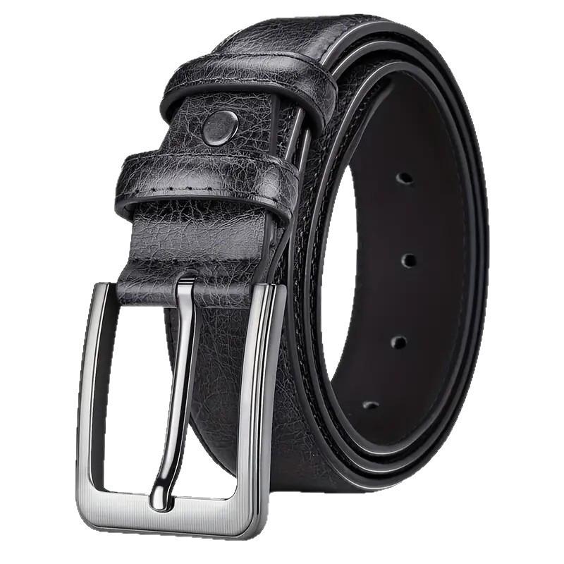 Men's Retro High-End Leather Pin Buckle Belt for Jeans