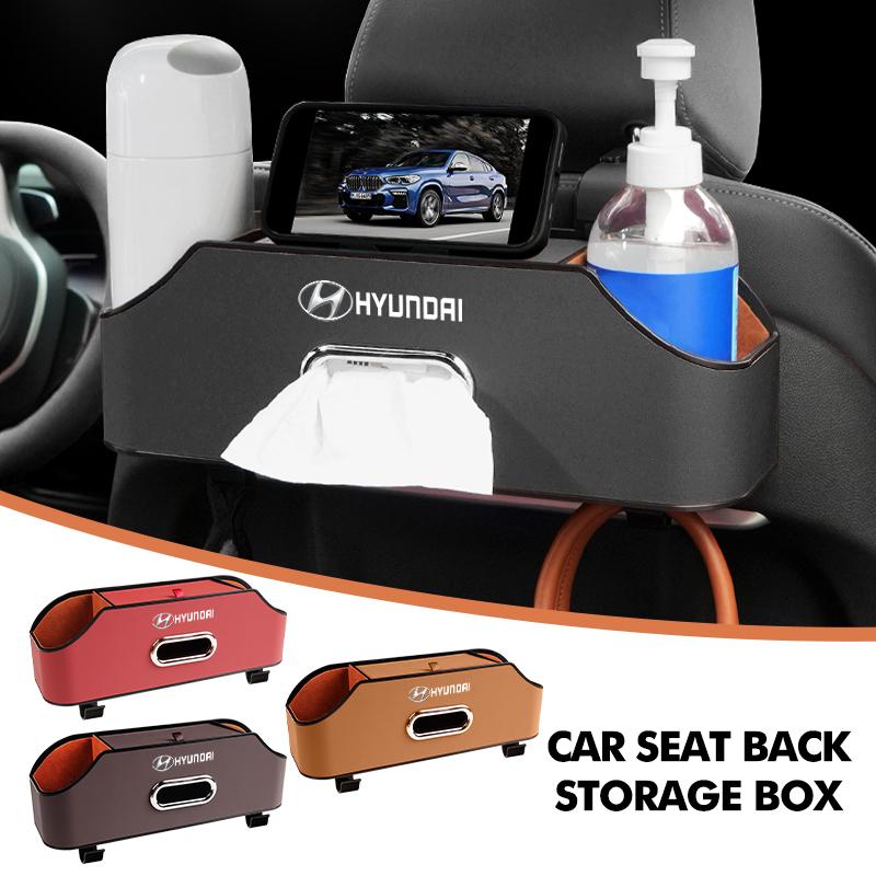 Car Seat Back Cup Holder Storage Box Tissue Box Hook Phone Holder For Hyundai Ioniq Sonata Elantra Solaris Creta Accent SantaFe RR8