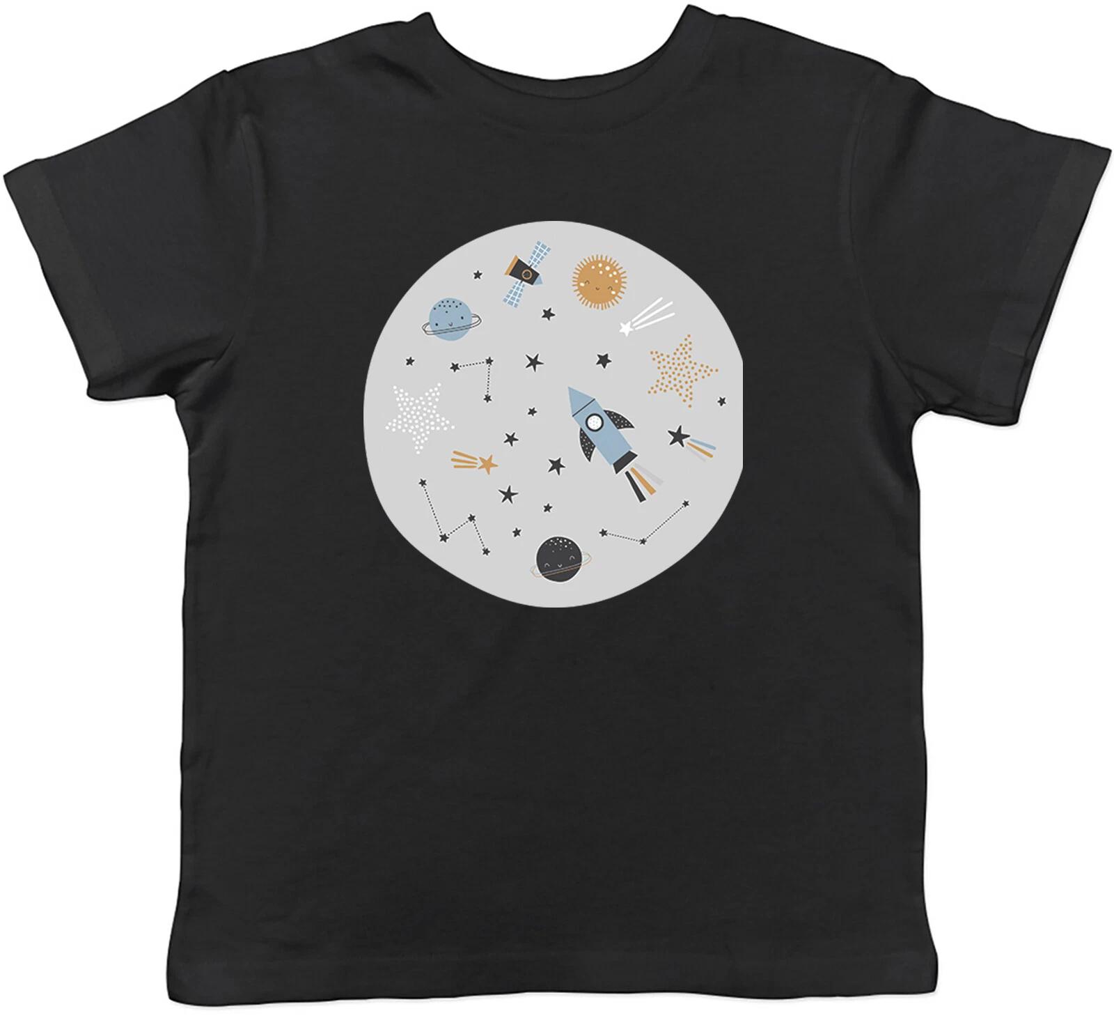 

Moon Kids T-Shirt Rockets Planets Outter Space Childrens Boys Girls Gift 160