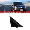 For Fiat 500 2012-2017 Right Door Mirror Flag Triangle Cover Molding Gloss Black