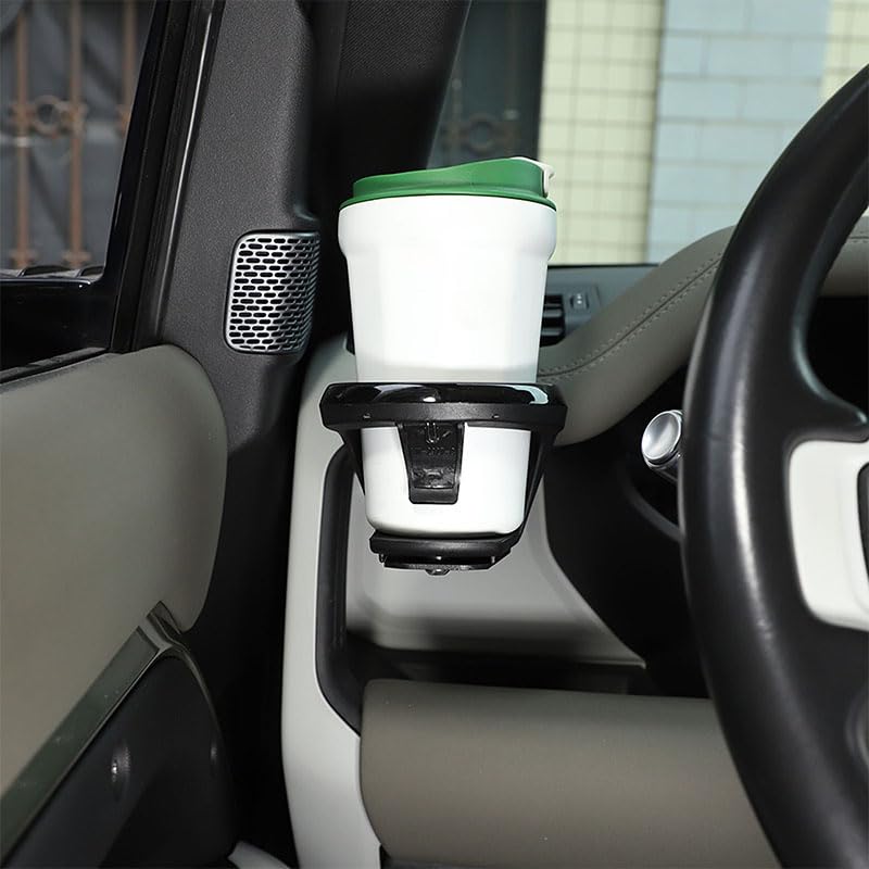 METYOUCAR Drink Holder Cup Aluminum Alloy Suitable for Land Rover Defender 90 110 Interior Convenient Custom Car Supplies Holder, Round, Material,
