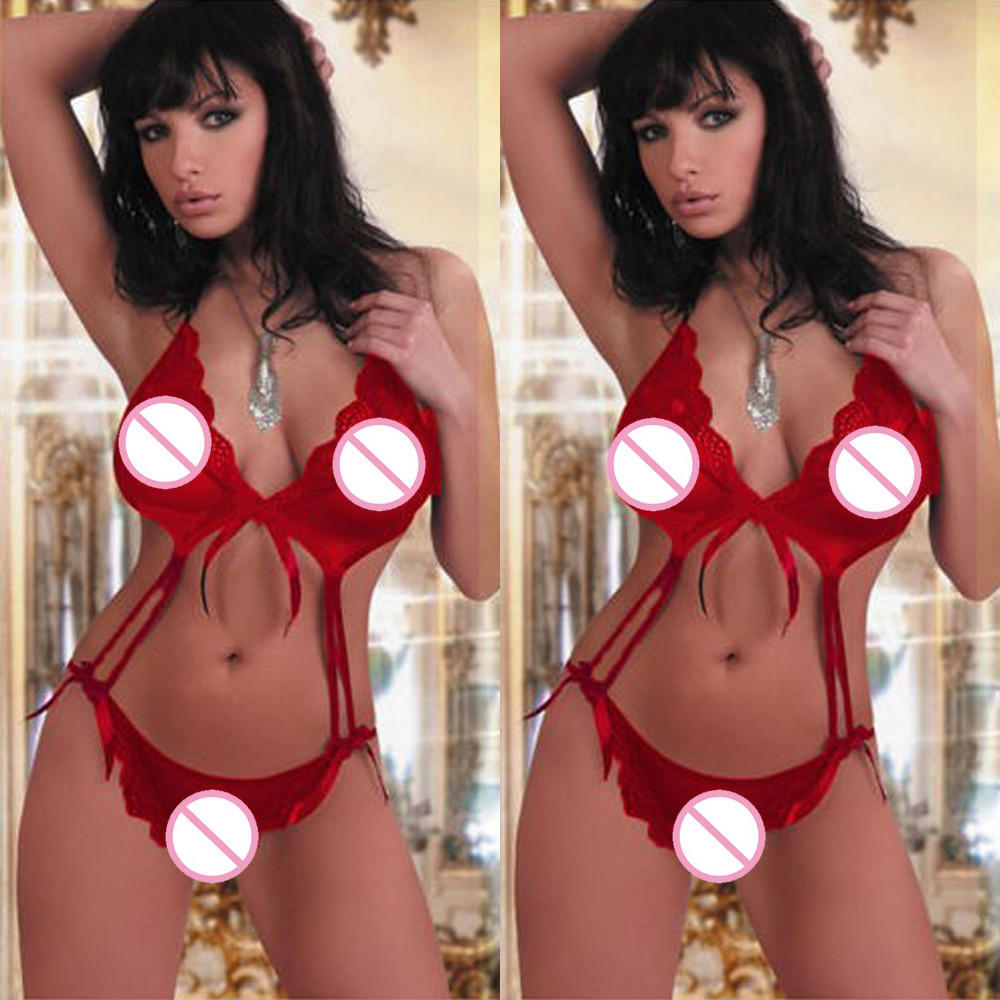 Sexy dámské spodní prádlo Babydoll Sexy krajkové spodní prádlo G-string na spaní