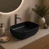 Lusso countertop washbasin 45.5X32.5 CM oval black matt