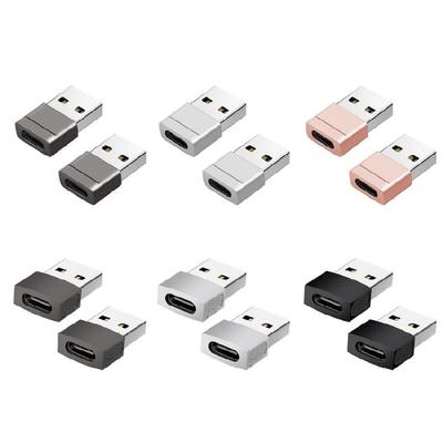 2Pack Type C To USB Adapter USB C Female To USB Male Cable Converter USB2.0 Male To Type C Female Adapter OTG Function