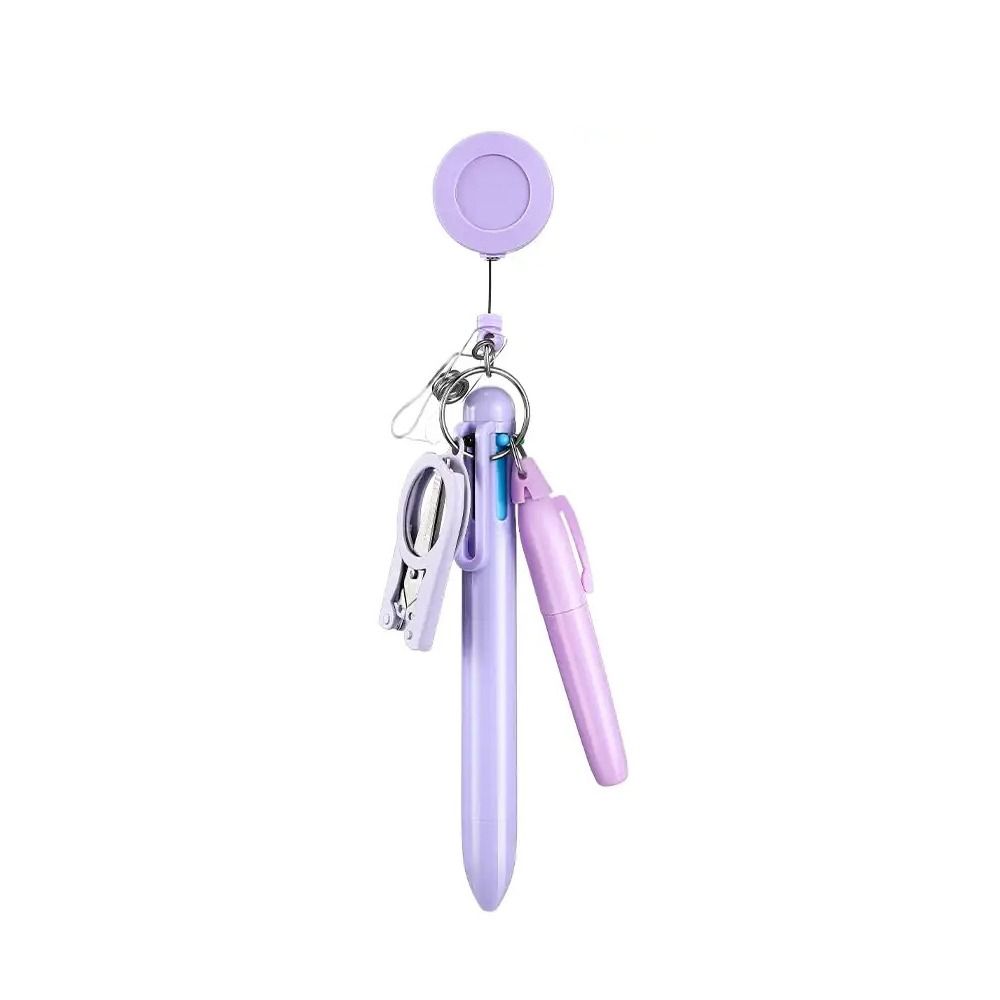 Retractable Student Badge Set Rotatable Nurse Badge Clip Gift Nurse Pen Pack