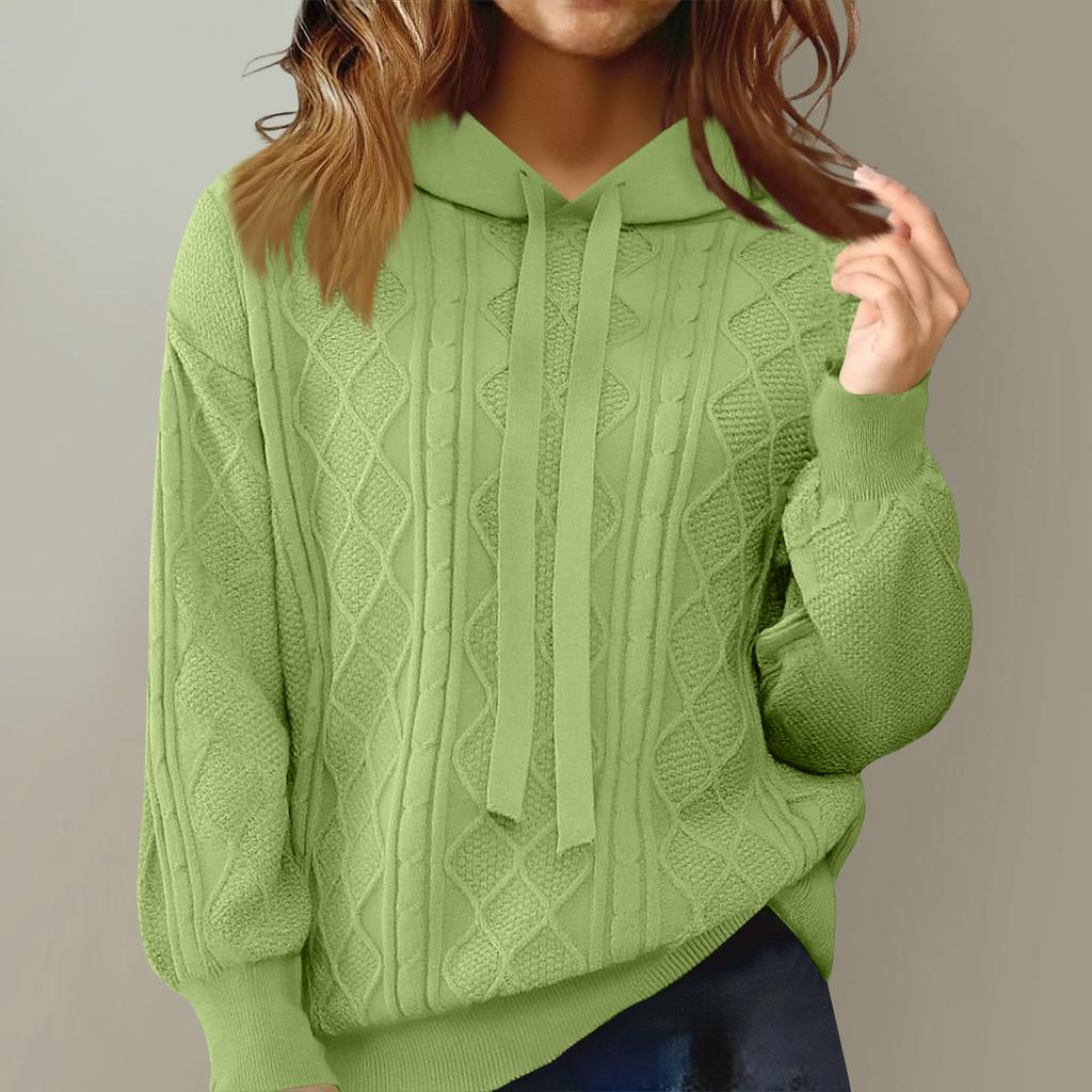 Fashionable Women's Knitted Sweater Lazy Loose Slim Hoodie Sweater