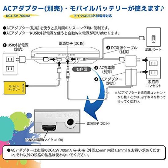 Ohm Electric Portable CD Player (White) CDP-8174G-W