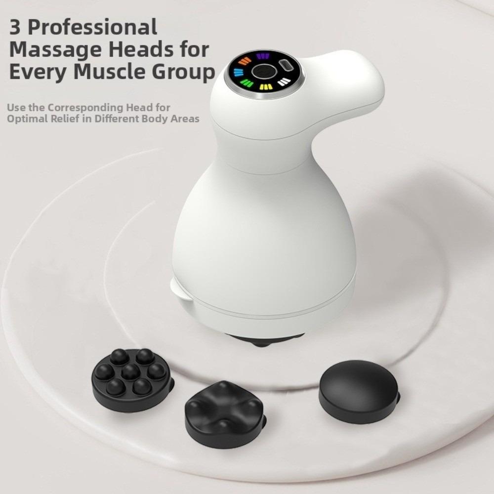 

with 3 Interchangeable Heads Rechargeable Cellulite Roller Ideal for Year-Round Use белый