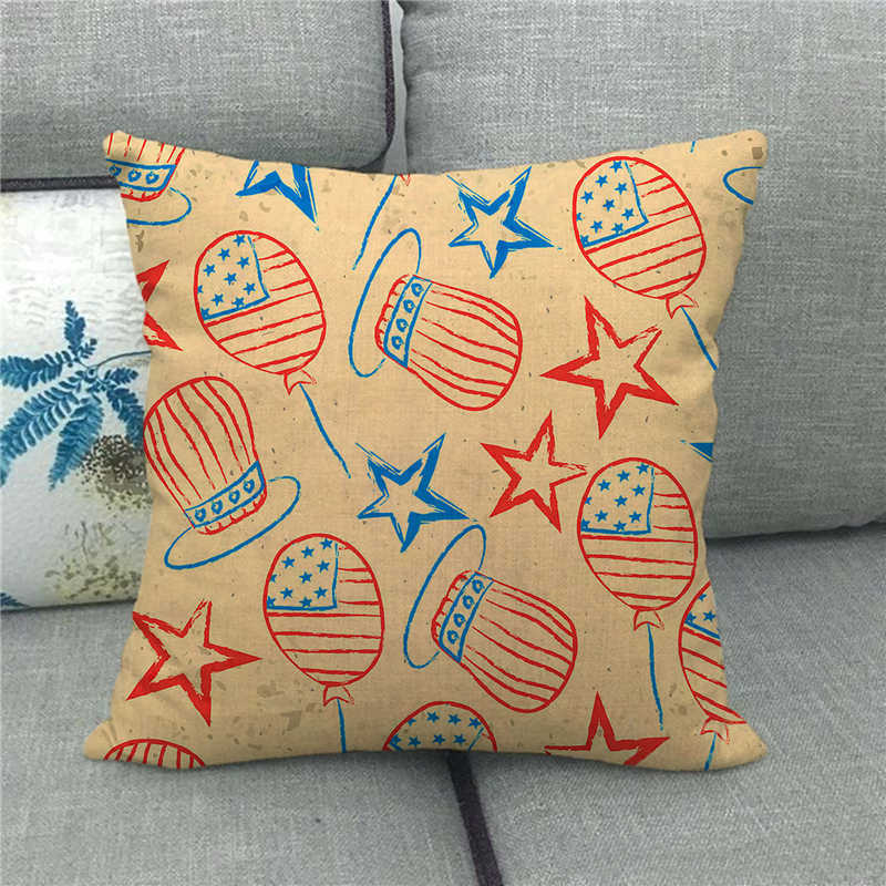 Flag Symbolizing The Bald Eagle In The United States Digital Printing Short Plush Pillow Covers For Sofa Office Cushion Cover