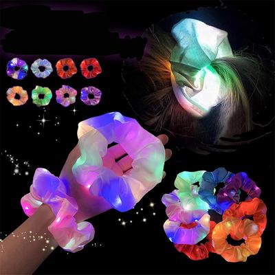 LED fluorescenčné svetlo vyžarujúce vlasový prsteň na hrubé črevo Halloween čelenka