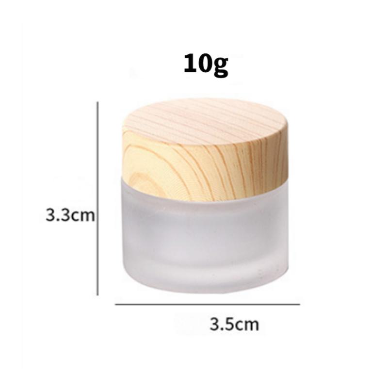 Pot en Verre Givré Vide Mini 5-50g Pot Pot Cosmétique Maquillage Couvercle Intérieur Crème Visage Baume à Lèvres Contenant de Stockage Scellé Bouteilles Rechargeables
