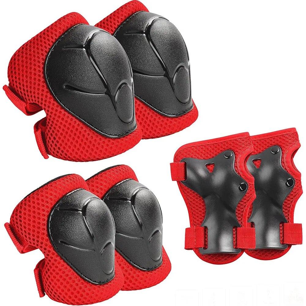 Kids Protective Gear Knee Pads and Elbow Pads 3 in 1 with Wrist Guard for Rollerblading Skateboard Cycling Skating Bike Scooter