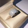 Ultra-flash White Full Cubic Zirconia Ring For Women Wedding Engagement Ring Fashion Jewelry  Size6-10