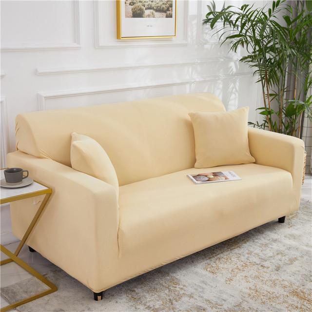 Elastic Solid Color Sofa Covers For Living Room Spandex All -Inclusive Couch Cover Sectional Sofa Cover Stretch Furniture Shield