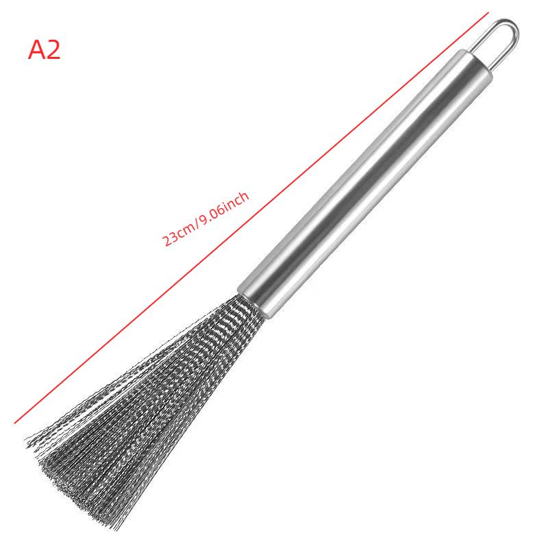 1 Pezzo Spazzola Lunga per Pulizia Acciaio Inossidabile Spazzola per Pentole Strumento da Lavaggio da Appendere Per Lavello da Cucina Padelle Scrubber Gadget