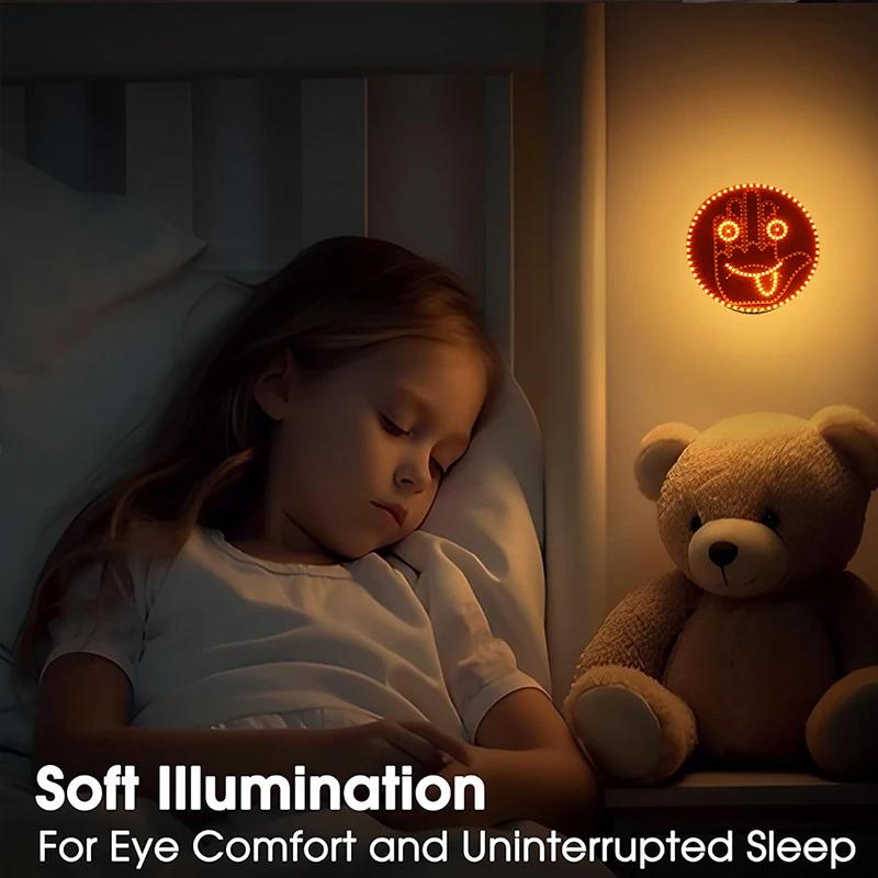 1 buc. Afișaj LED pentru Luneta Spate Auto cu Expresii Amuzante și Geste, Panou Mesaje Emoticon Rotund Luminos cu Telecomandă Lumini Auto