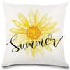 Year Daisy Flower Linen Pillow Case Home Decor Hydrangea Sofa Pillow Cushion