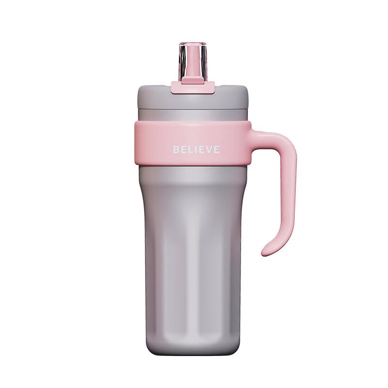 Shangqi Jumbo Insulated Water Bottle with Handle and Straw