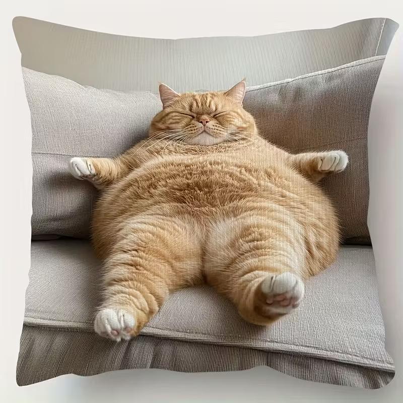 Наволочка для декоративной подушки с кошкой Милая подушка с животным Декоративная наволочка для подушки для спальни дома дивана 4545cm-1pcs 719₽