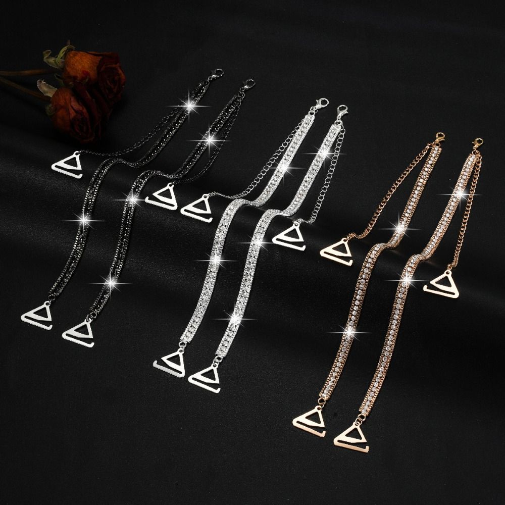 Non-Slip Rhinestone Bra Straps Sexy Off-the-shoulder Adjustable Bra Shoulder Belts Decorative Removable Bra Straps Replacement
