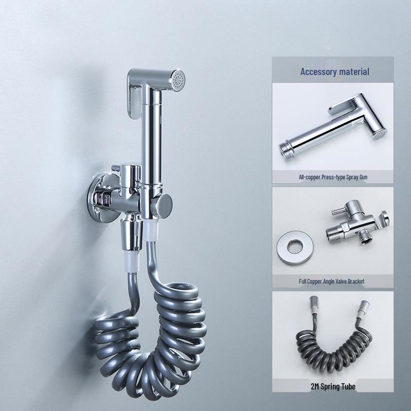 

Solid Copper Bidet Sprayer Set with Stainless Steel Flush Valve
