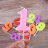 Giraffe Colorful Numbers 0-9 Birthday Cake Candles Creative Birthday Party Medium Number Candles