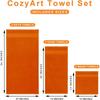 Orange Bath Towel Set 6 Piece 2 Bath Towels 2 Hand Towels 2 Washcloths Luxury 100 Turkish Cotton 650GSM Hotel Quality Soft Abso