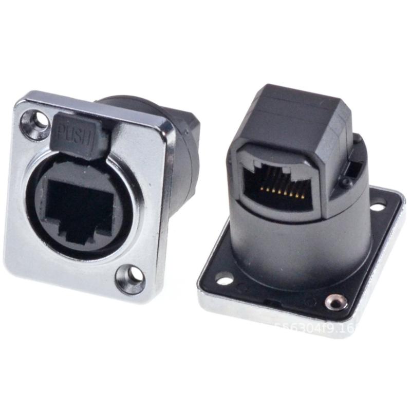 NE8FDE NE8FDP RJ45 Panel Mount D Type Connector 8P8C 1Pcs Ethernet Adapter for Telecom Network Maintenance Work