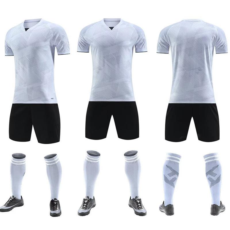 New Football Jersey Set Boys And Children'S Game Training Clothing Women'S Jersey Breathable Primary School Adult Short-Sleeved Jersey