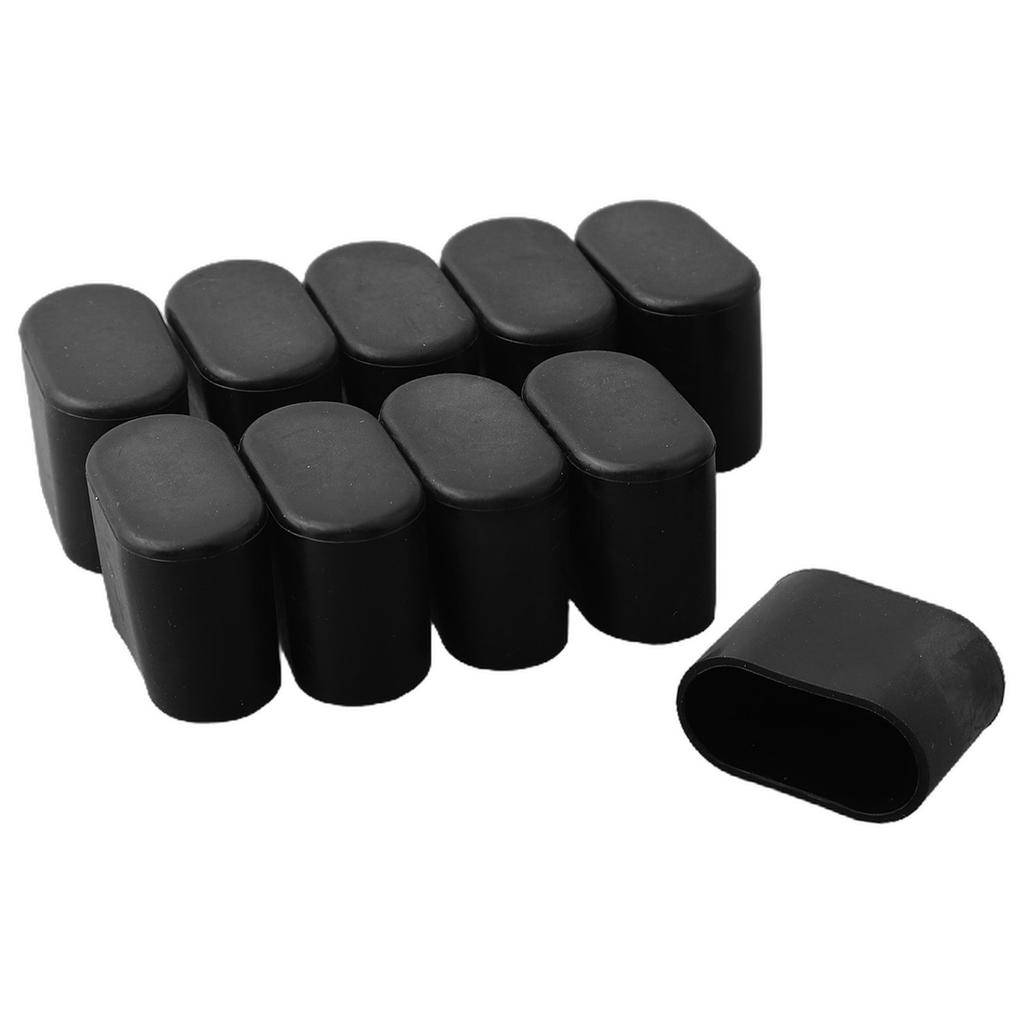 10pcs Rubber Chair Leg Cap Oval Covers Furniture Table Feet Floor Protectors Furniture Cups Home Accessories And Parts