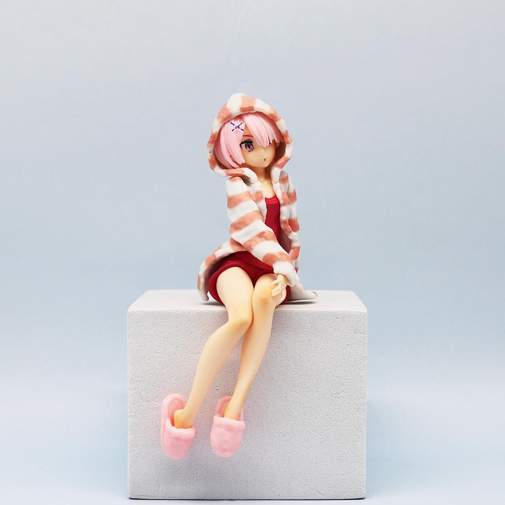 Rem Ram Pvc Figure 14cm Anime Collectible Cartoon Home Wear Decoration