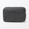 Wrinkle Nylon Pouch with Wide Opening Dark Size L 18 x x 7 84473937 - Gray, (Approx. 11.5 cm)
