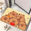Cute Cartoon Anti-Slip Diatom Mud Bathroom Mat - Water Absorbent Foot Pad for Toilet Door