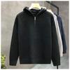 Mens Hollow Out Hooded Cardigan Loose Knit Sweater Casual Outerwear