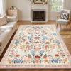 Vintage Cottagecore Kwiatowy Dywanik Retro Botaniczny Kwiatowy Miękki Antypoślizgowy Dywan Boho Ilustracja Design Dywan do Salonu Sypialni