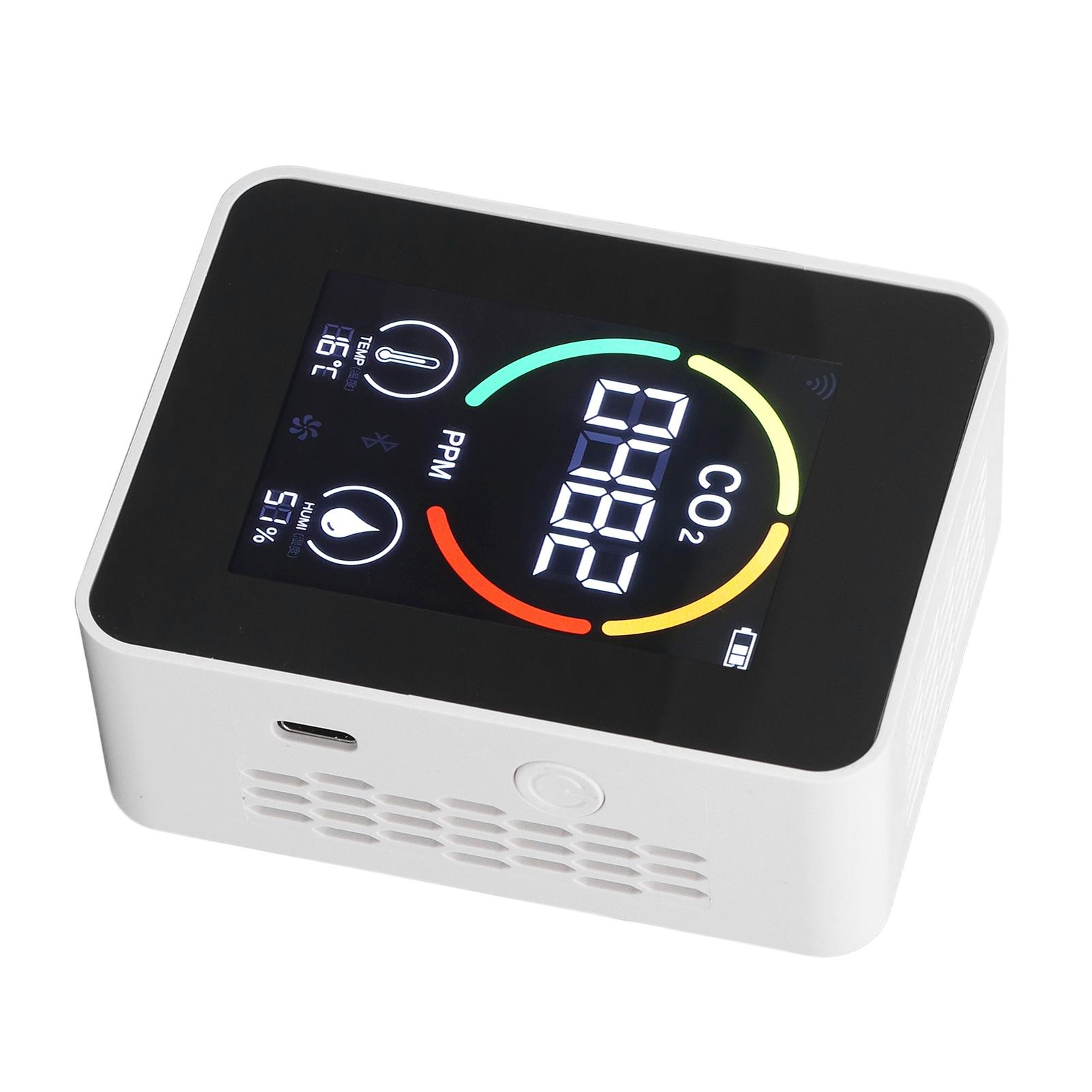 

Детектор CO2 Полупроводниковый монитор качества воздуха Датчик температуры и влажности H8 Plus ZNAZGG01 Белый