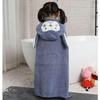 Kids' Hooded Quick-Dry Bath Poncho - Thick Coral Fleece, Absorbent for Boys & Girls